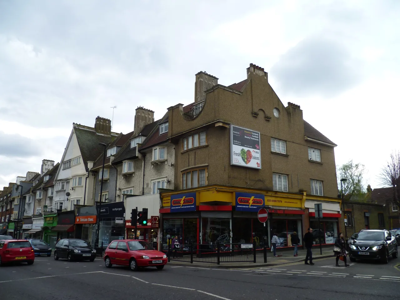 The corner of Devonshire Road and Green Lanes, Palmers Green