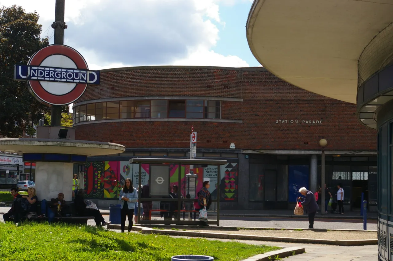 Southgate Underground station, the art deco landmark in the borough near Palmers Green