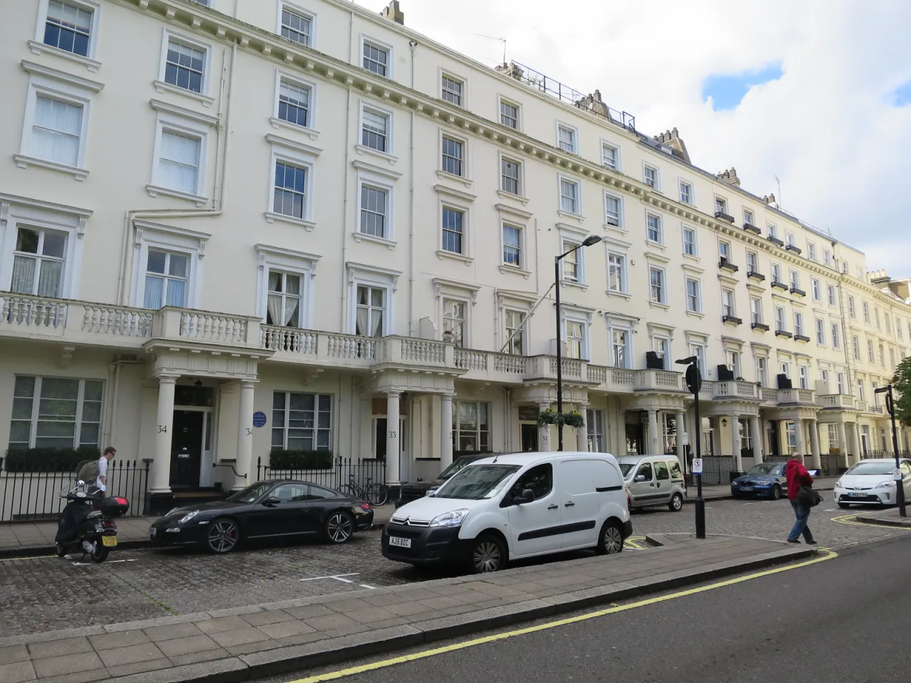 A terrace of houses on Eccleston Square, Pimlico