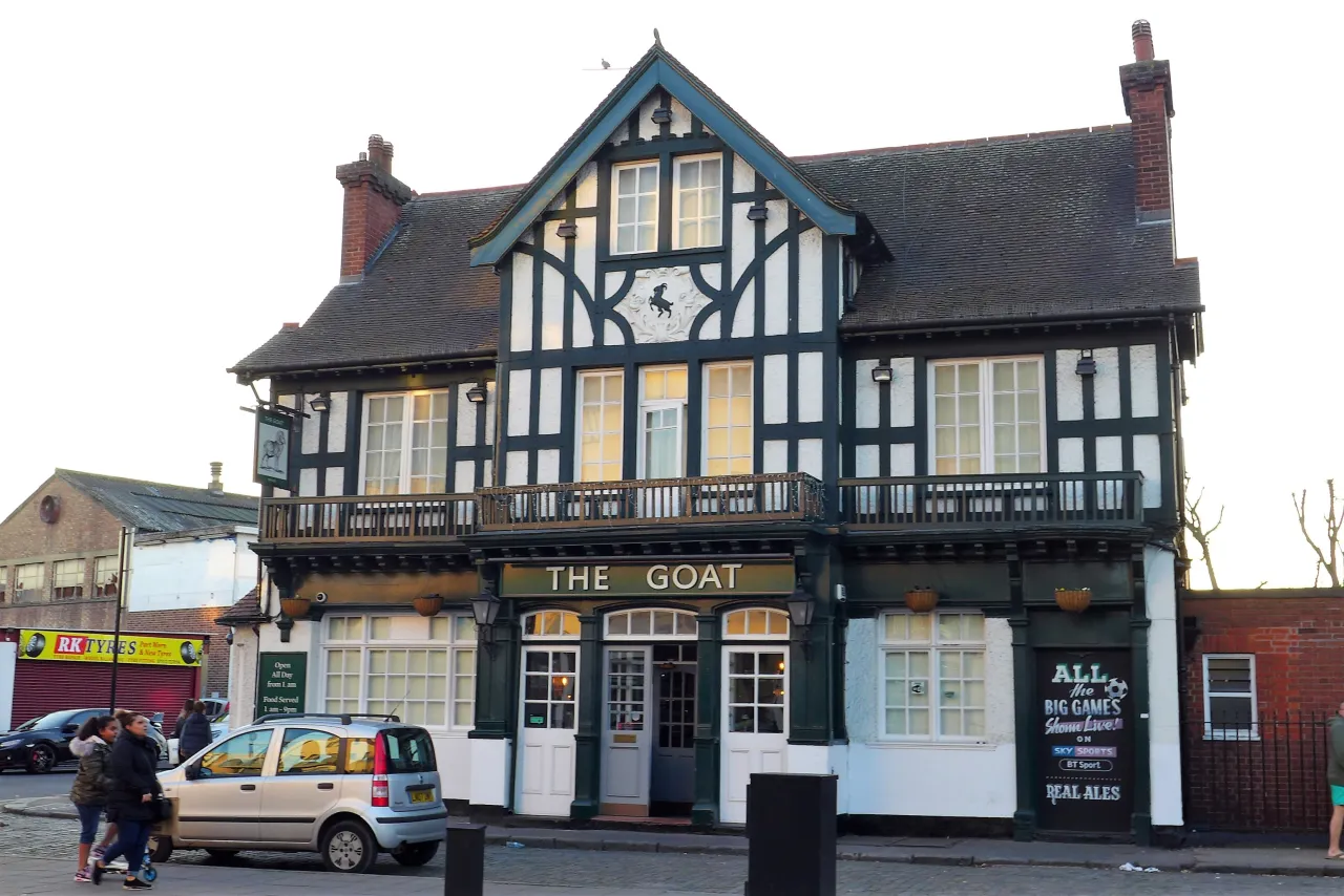 The Goat, a large former pub building on Ponders End High Street
