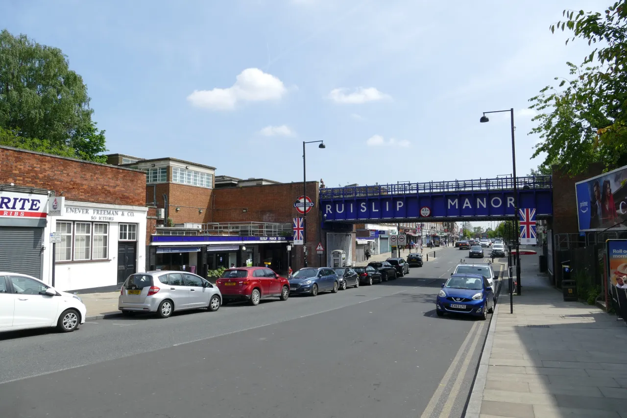 Shops and street at Ruislip Manor, near Ruislip