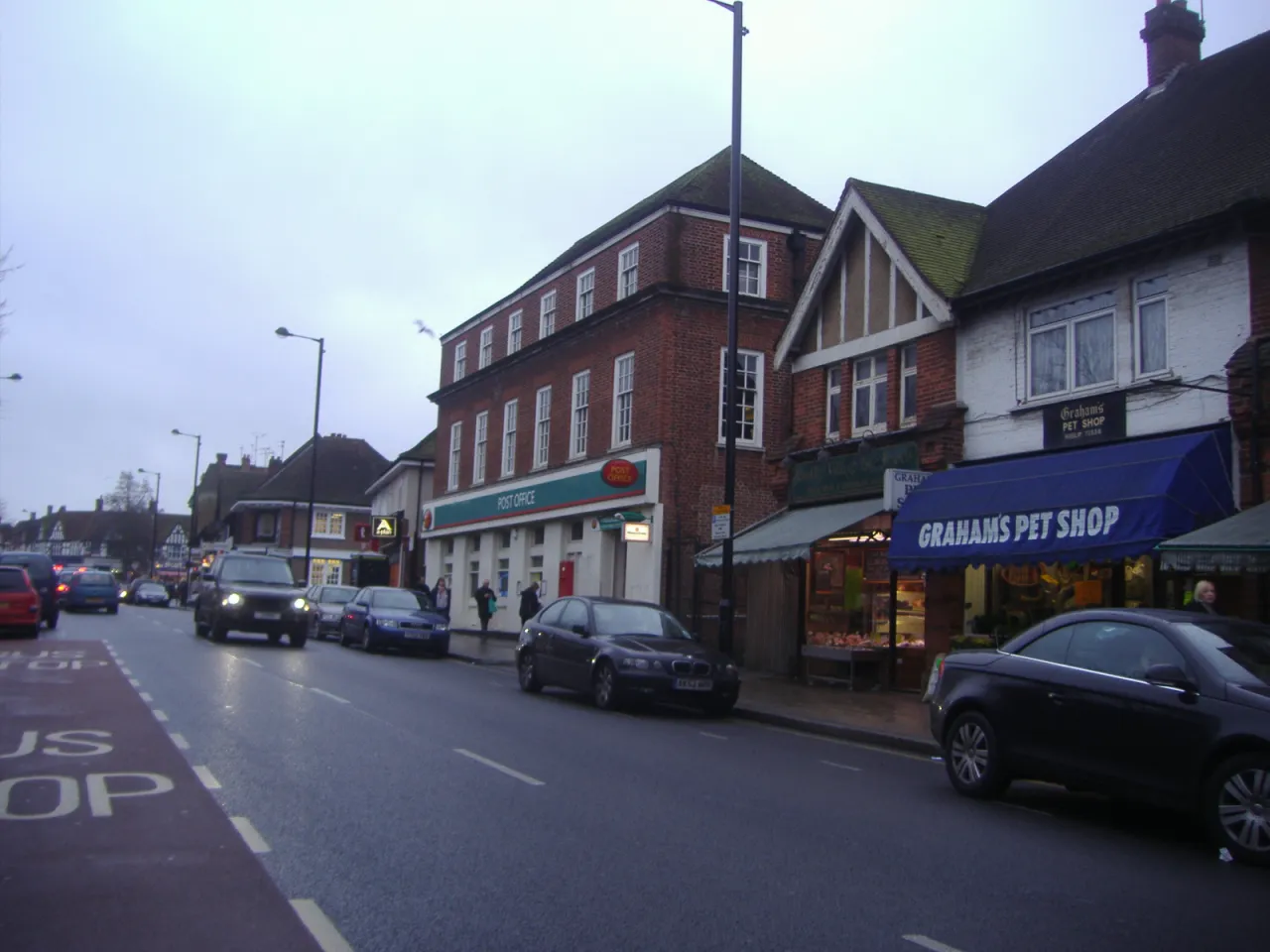 Shops and traffic along Ruislip High Street