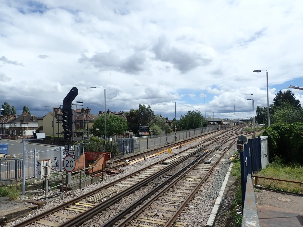 View towards Slade Green Train Care Depot, the depot the railway village grew up around