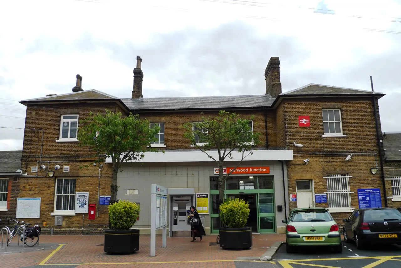 Norwood Junction station entrance and building, South Norwood