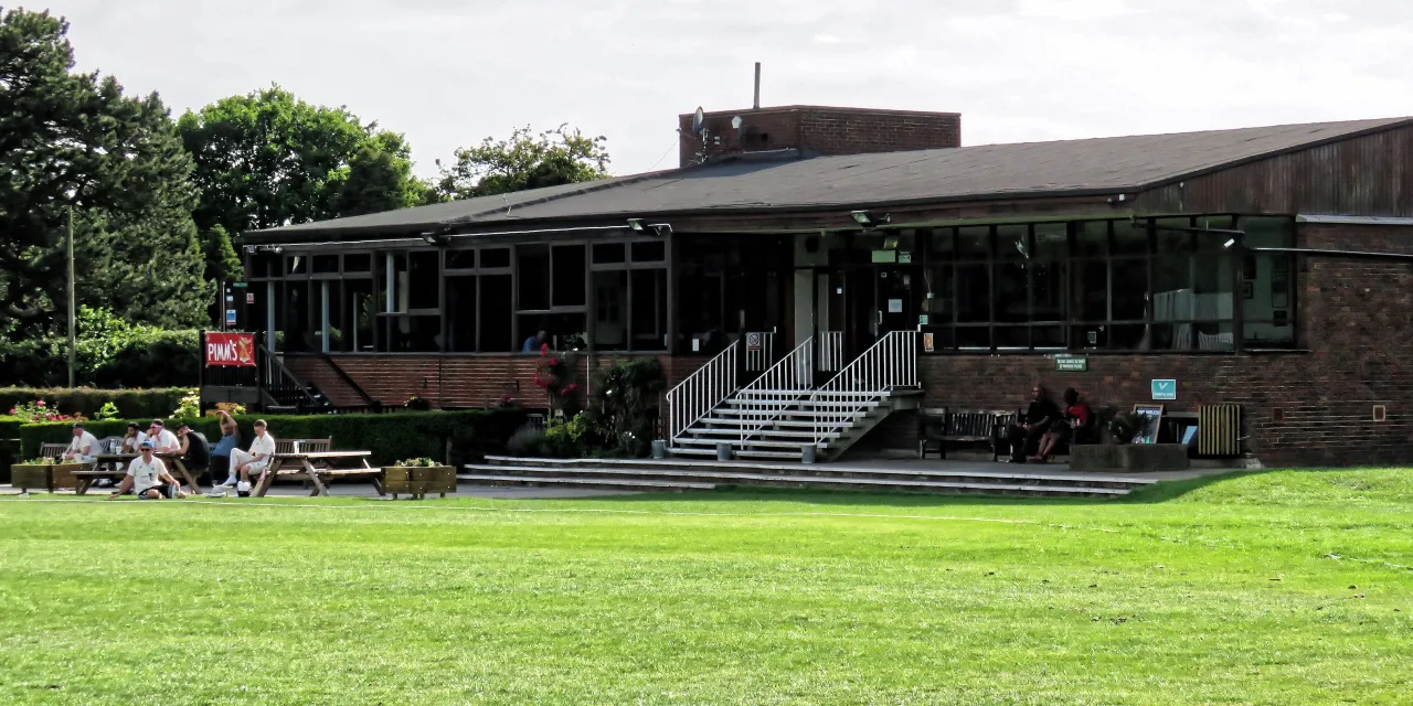The pavilion at Walker Cricket Ground, home of Southgate Cricket Club, Enfield