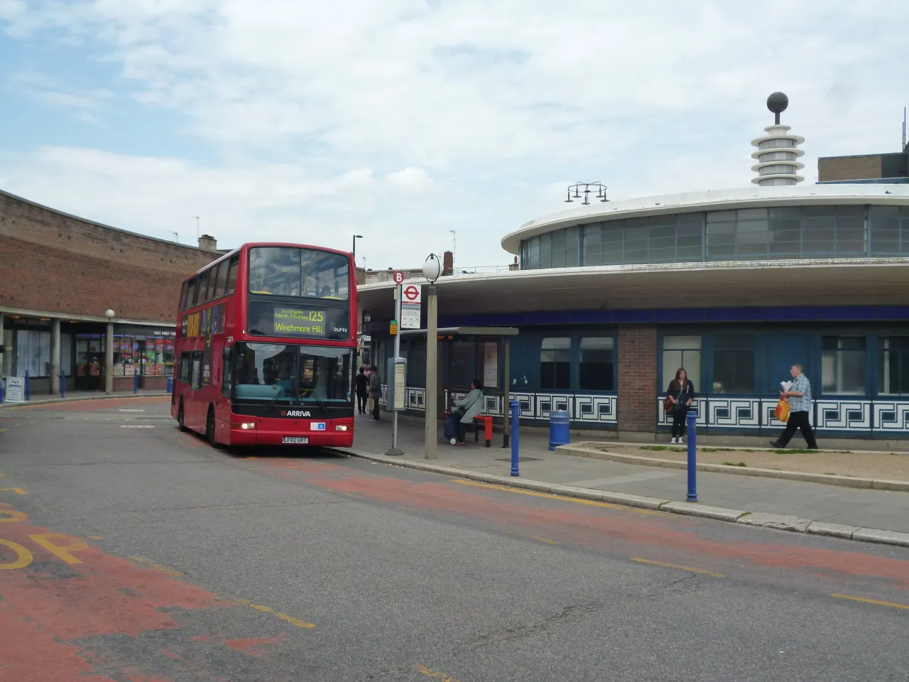 Southgate underground station, Charles Holden's Grade II*-listed art deco building, Enfield