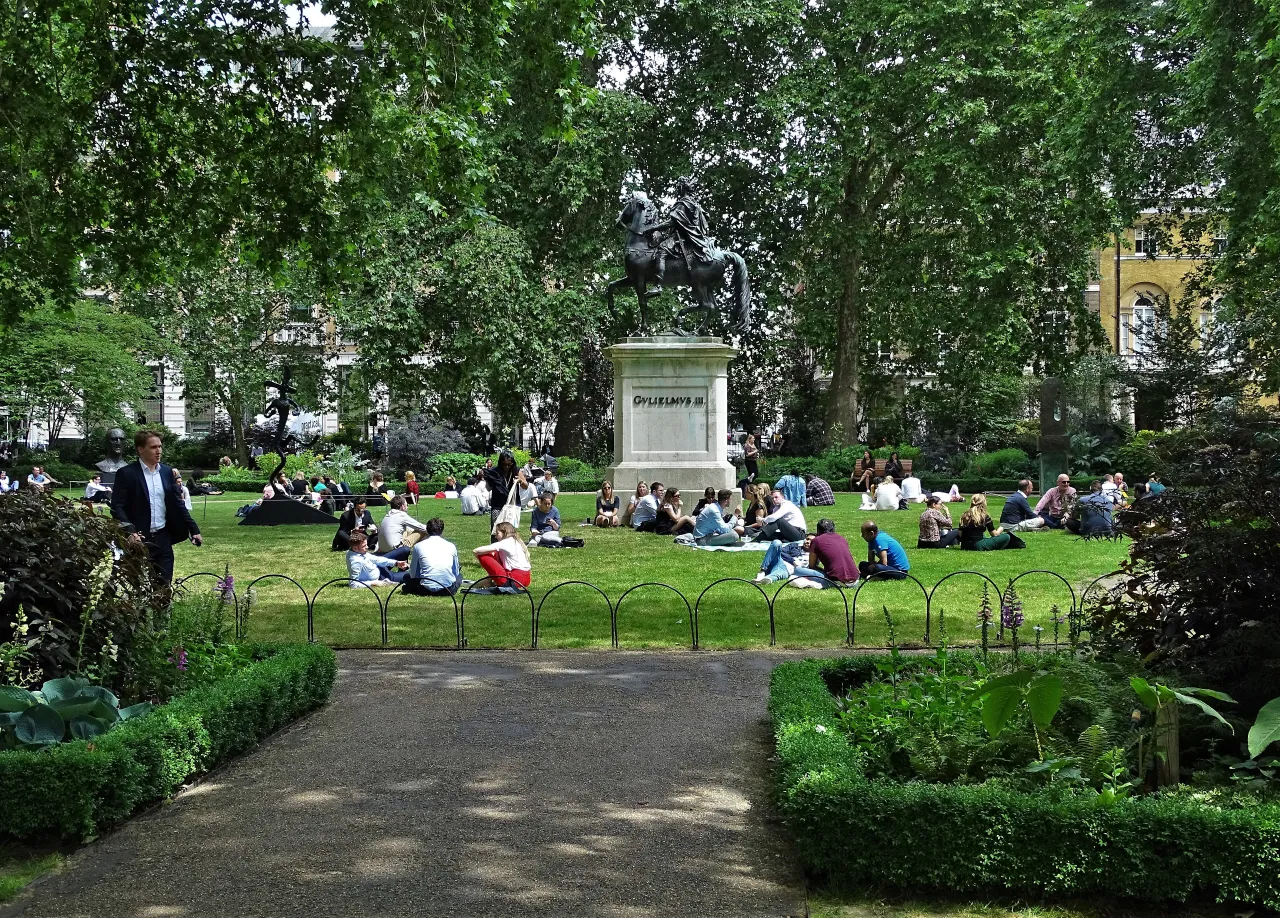 The gardens at the centre of St James's Square, St James's
