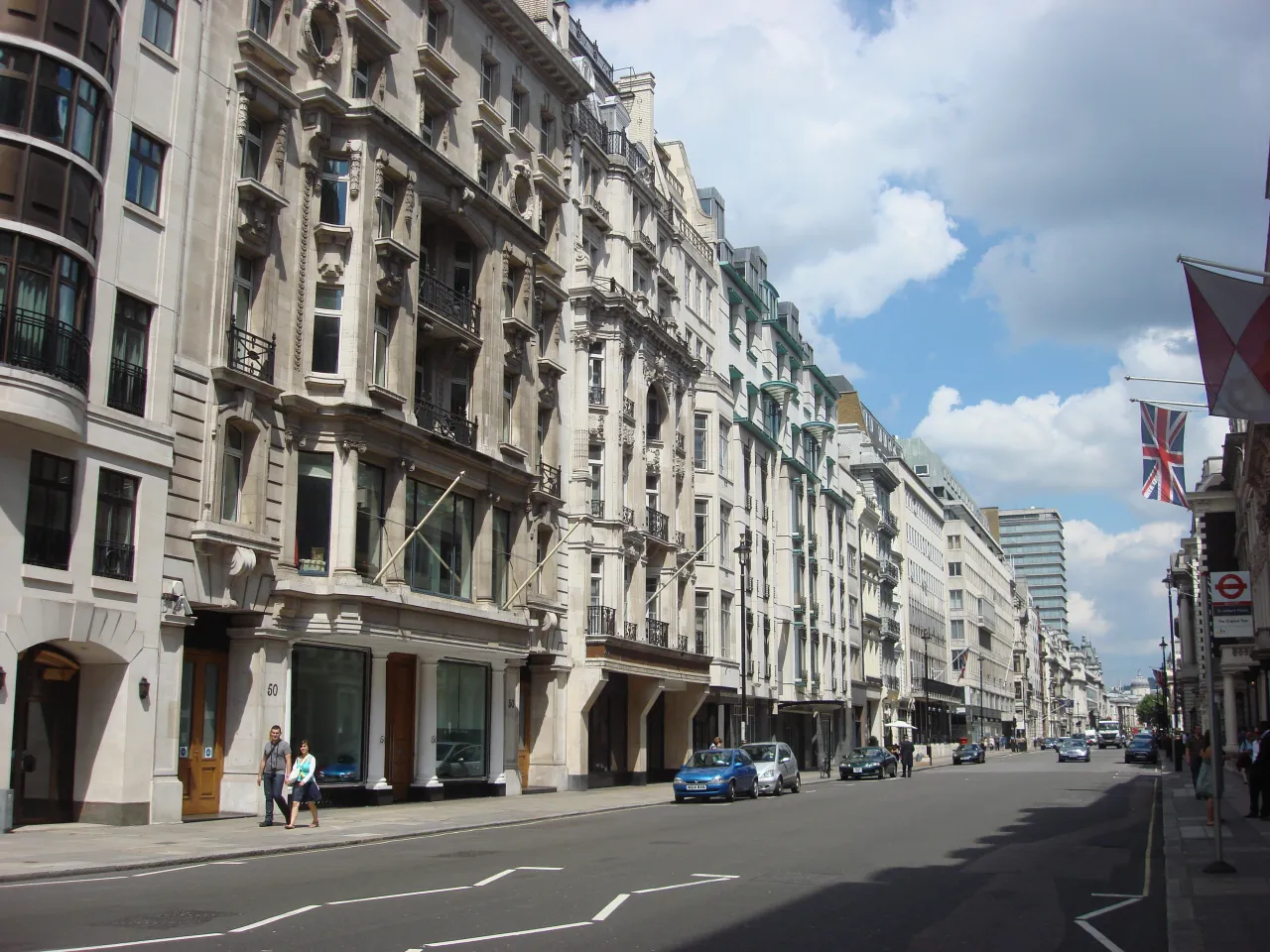 Pall Mall, St James's, lined with clubs and grand buildings