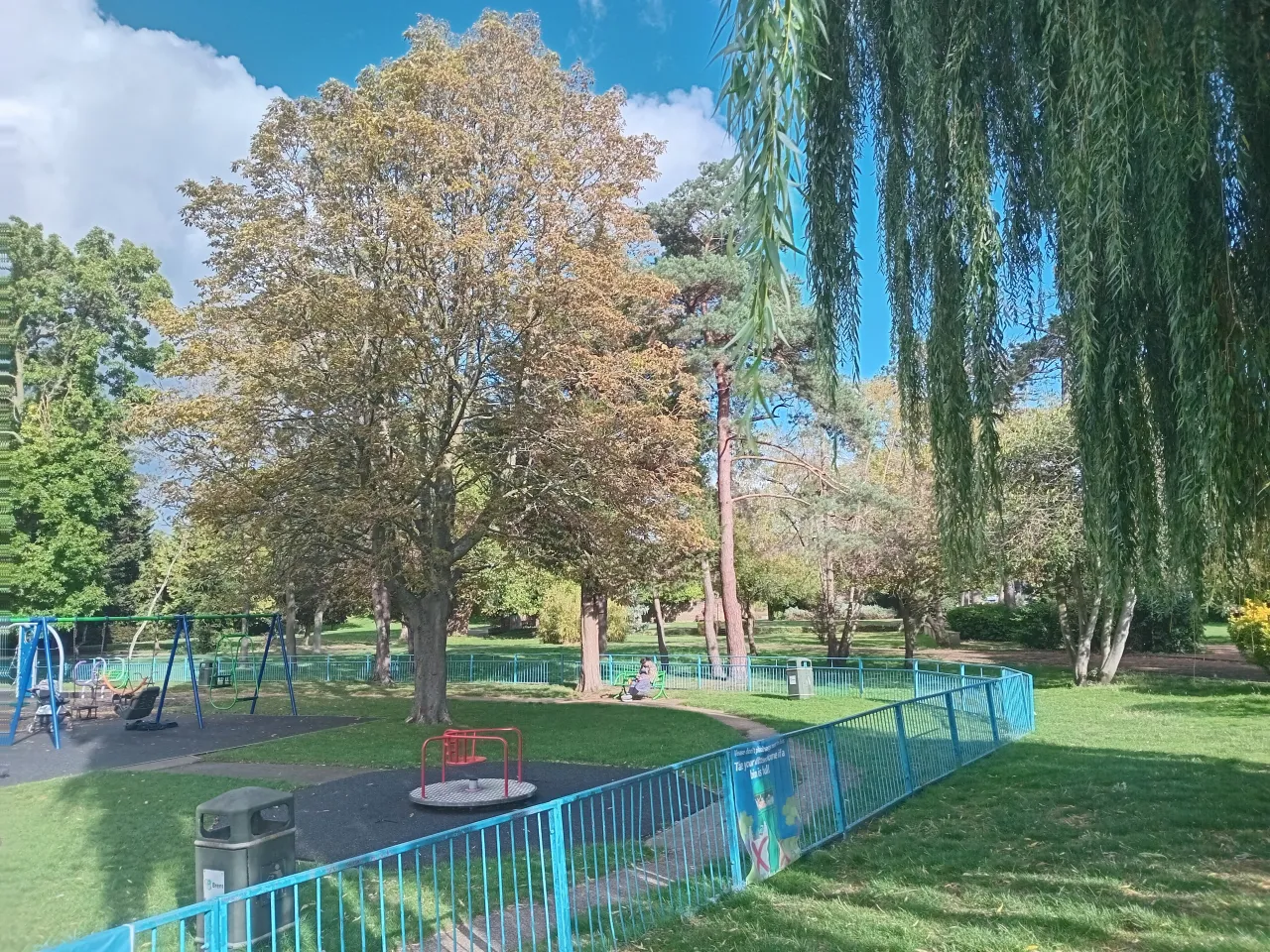 Playground and lawns in Barham Park, Sudbury, Brent