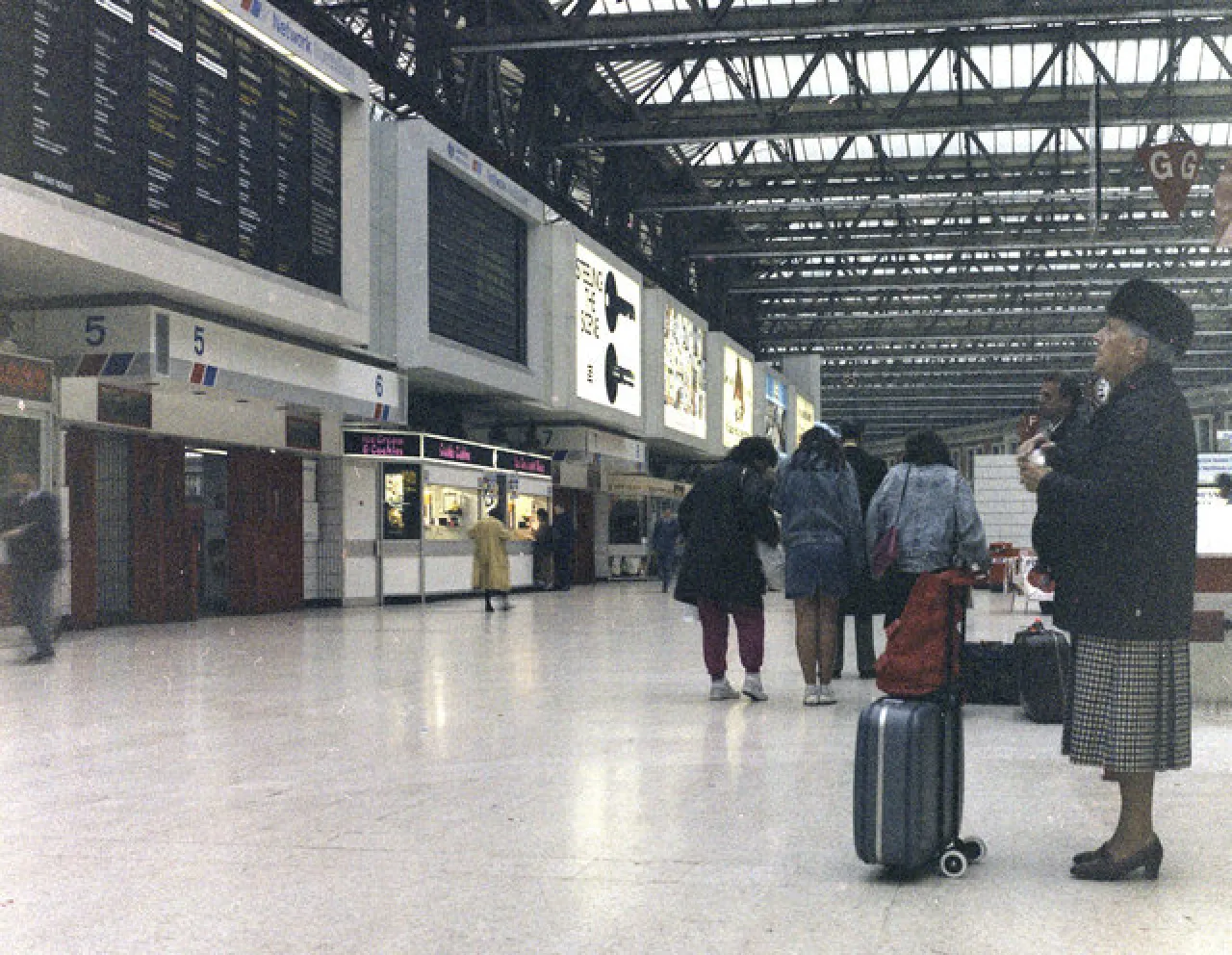 The main concourse at London Waterloo station