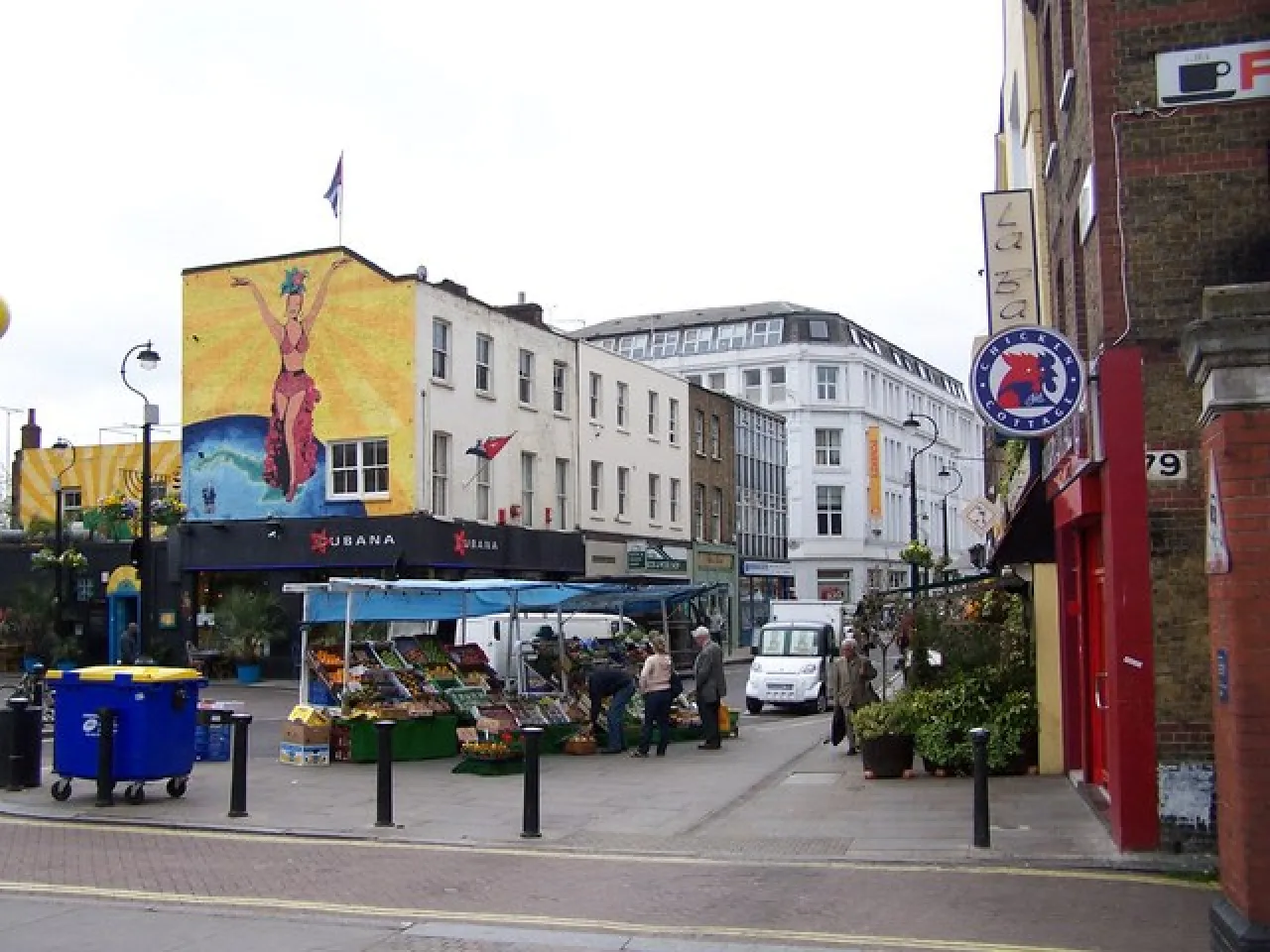 A fruit stall at the corner of Lower Marsh street market, Waterloo