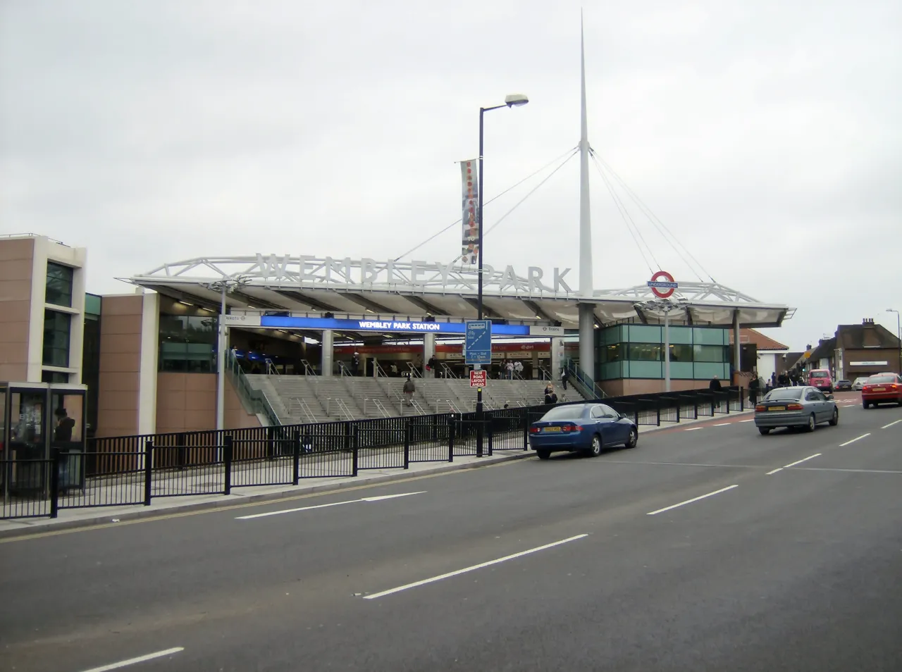 Wembley Park underground station entrance and forecourt