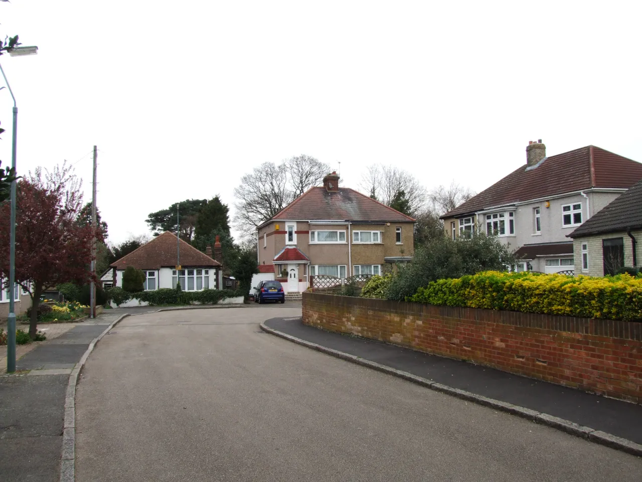 Friars Walk, a quiet residential street in neighbouring Abbey Wood, close to West Heath