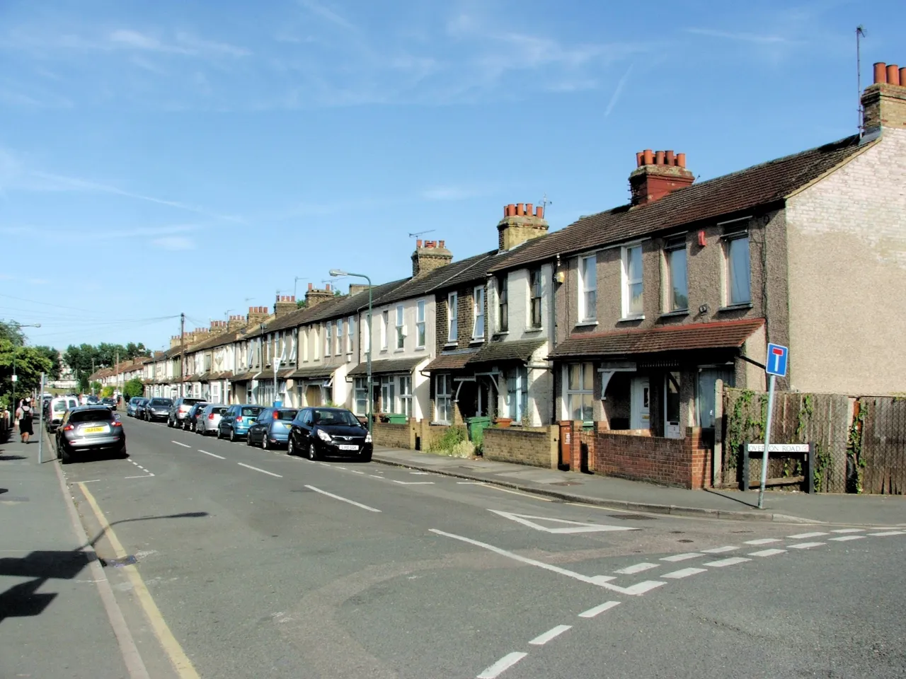Overton Road, a terraced residential street in neighbouring Abbey Wood, close to West Heath